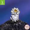 Twelfth Birthstone Flower Silicone Beads 925 Sterling Silver Diy Beaded Bracelet Accessories Bead Separator