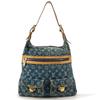 M95048 MonogramDenim Baggy GM Shoulder Bag with Pockets Blue
