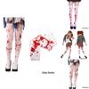 Halloween Blood Stockings For Costume Party Nurse Zombie Bloody Silk Stockings