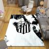 Santos FC2 Flannel Pattern Square Carpet,Area Rug,Carpet Rug for Living Room Bedroom Sofa Playroom Decor,Non-slip Floor Mat