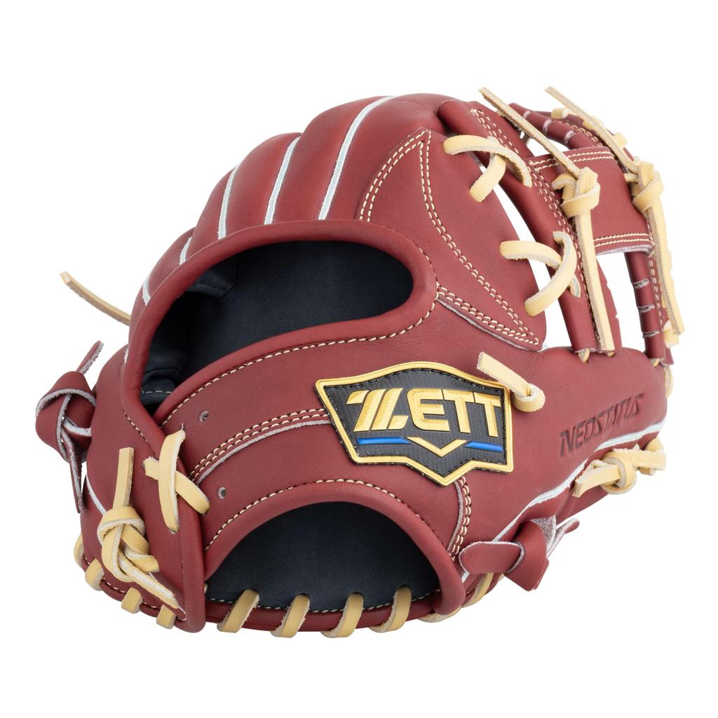 ZETT Neo Status Youth Softball Kenta Imamiya for Second and Bordeaux Brown x Pastel Size L heights BJG702610N Glove, Style, Shortstop, Right-Handed