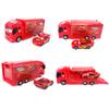 Disney Pixar Cars LKW mit Auto Lightning McQueen Legierung Metall Modell Der König Chick Hicks Diecast Metall Rennen Kinder Weihnachtsgeschenk