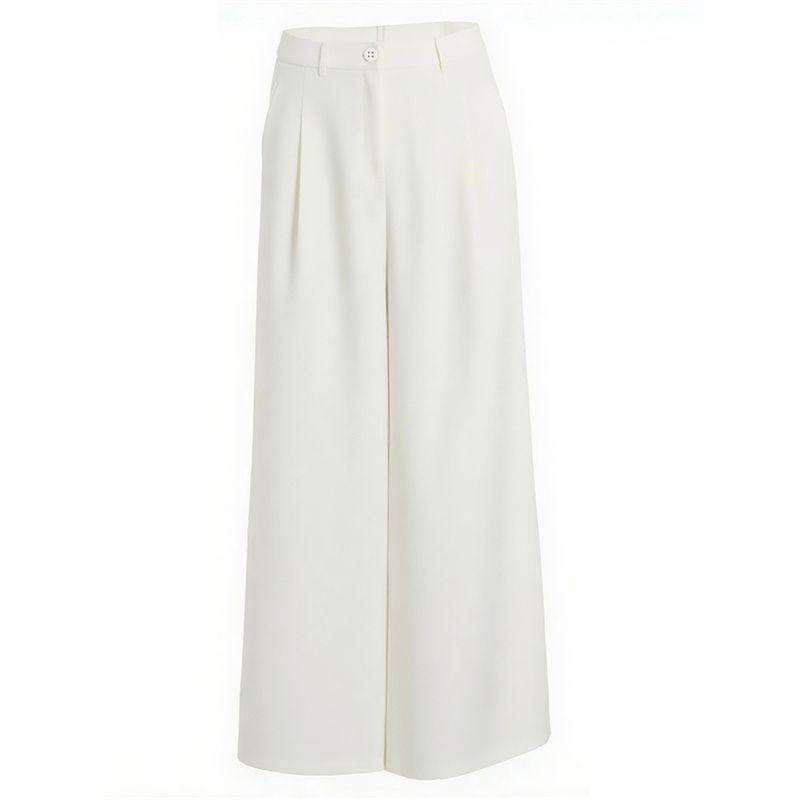 

# Sisjuly# Urban Fashion White Collar Studios Elegant Wear Pure Color Slit Hemline Style High Waist Skirt for Women White L