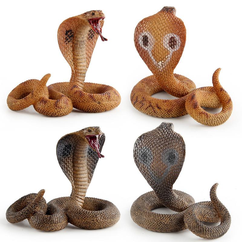 Realistic Pvc Cobra Model Snake For Home Decor With Vibrant Colors And Detailed Features