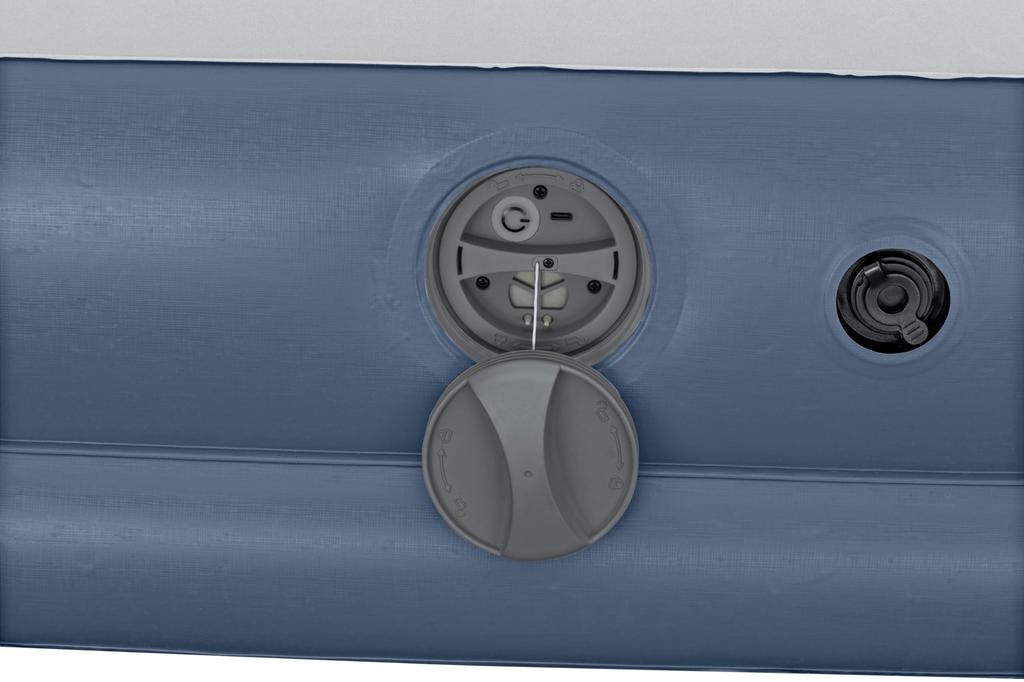 Materac dmuchany x x 36cm Szary Ciemnoszary 6716T 2.03m 1.52m GY&DGY &