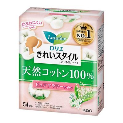 Kao Lorie Kirei Style Natural Cotton Pure Flower Fragrance 54 Pieces