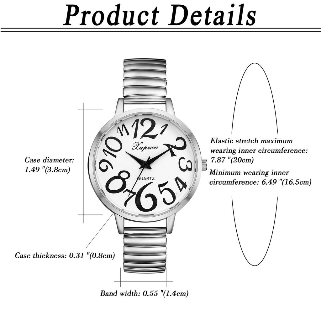 Waterproof One Size Fits Analog Cute and Stylish Alloy Perfect for Commuting or School Perfect Gift for White and Christmas Women's Watch, Most,