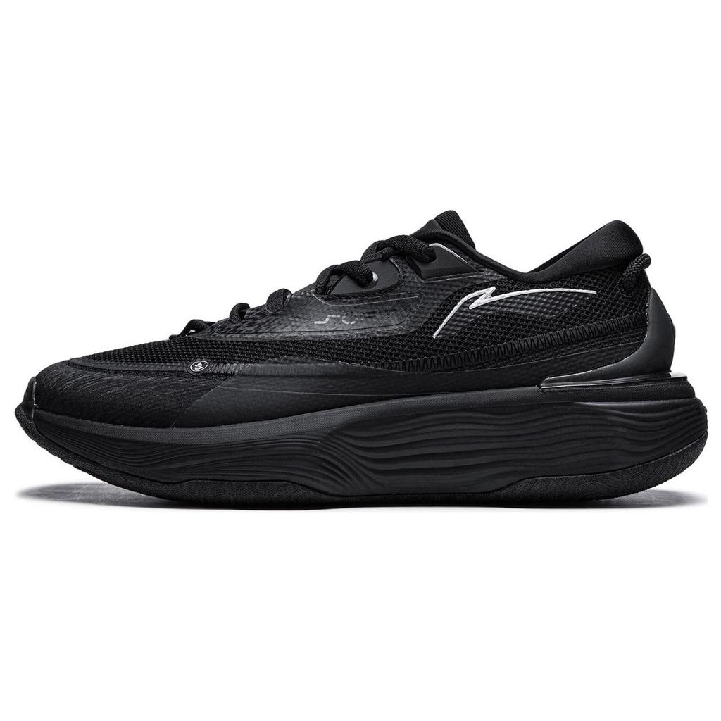 Li-Ning Soft Warm Fabric Synthetic Leather Comfortable Versatile Breathable Low-Top Casual Shoes Men Sneakers Black AGLT121-6