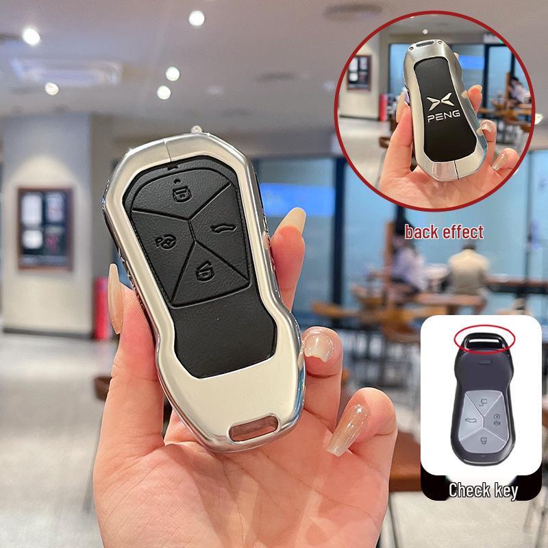 Xiaopeng Key Case for P7/P7i/P5/G6/G3/G3i/G9 Models - Metal Shell, Unisex
