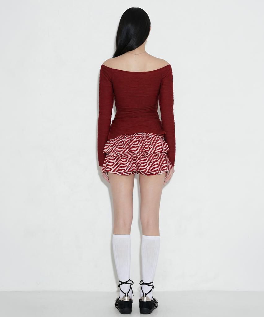 SETSETSET Cascade Ruffle Tiered Shorts