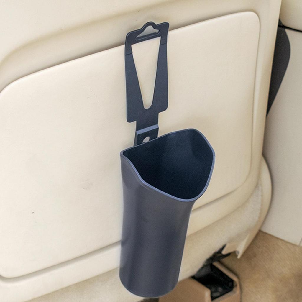 Multifunctional Car Umbrella Storage Bucket Black Plastic Holder with Hook Trash Box Universal Auto Storage Tools