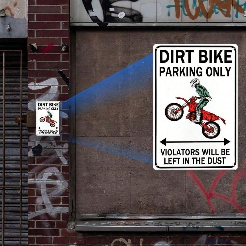 Vintage Metal Sign Motorcycle Parking 20x30 cm Waterproof Garage & Man Cave Decor