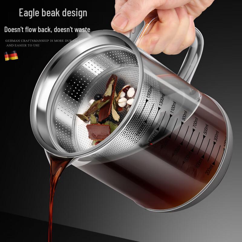 PAKCHOICE 1000ML Glass Filtering Measuring Cup
