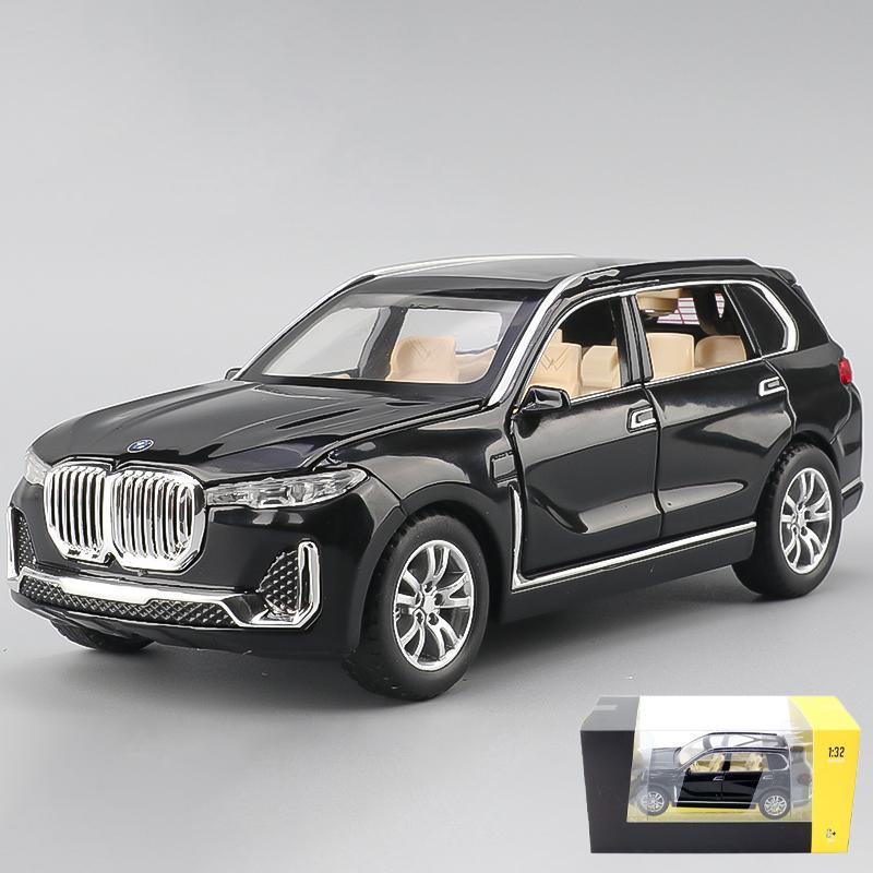 1/32 BMW X7 Off Road SUV Alloy Metal Diecast Model Car Home Trendy Toy Decorations Micro Vehicles Pull Back with Light Birthday