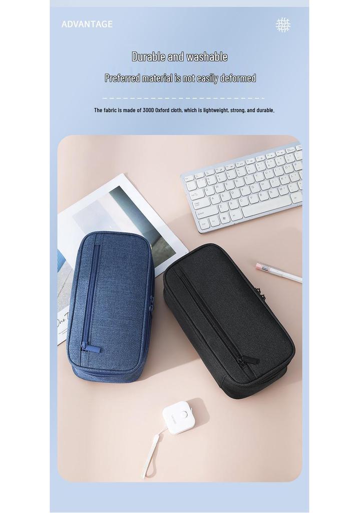 Large Capacity Multi-layer Pencil Case for High School Students - Dirt-resistant and Simple Design