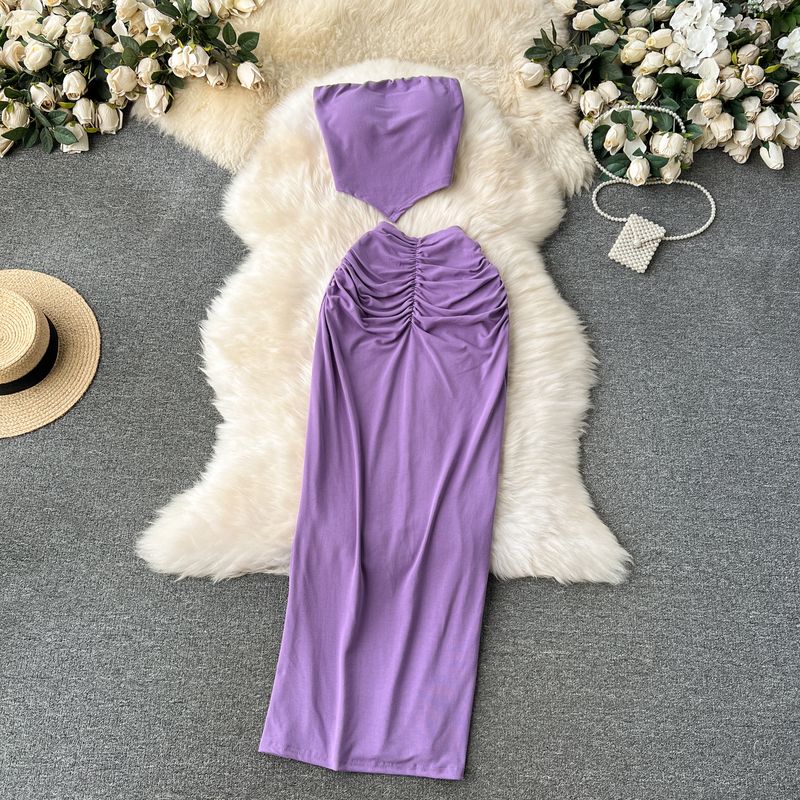 Fashion Sexy Wind Easiest for Match Ruched Silm Fashionable Tube Top