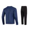 Under Armour Solid Color Pullover Hoodie And Straight Leg Sports Pants Casual Sports Set Men Sets Academy-Blue Black 22600303-408+23600703-001