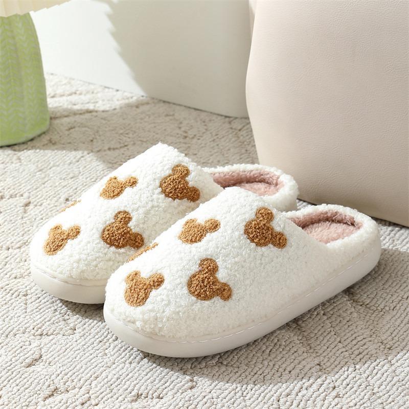 Cartoon Cotton Slippers Women Indoor Non-slip Home Slippers