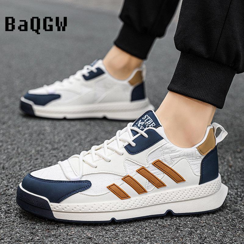 Модные повседневные кроссовки в полоску для мужчин — фото 6