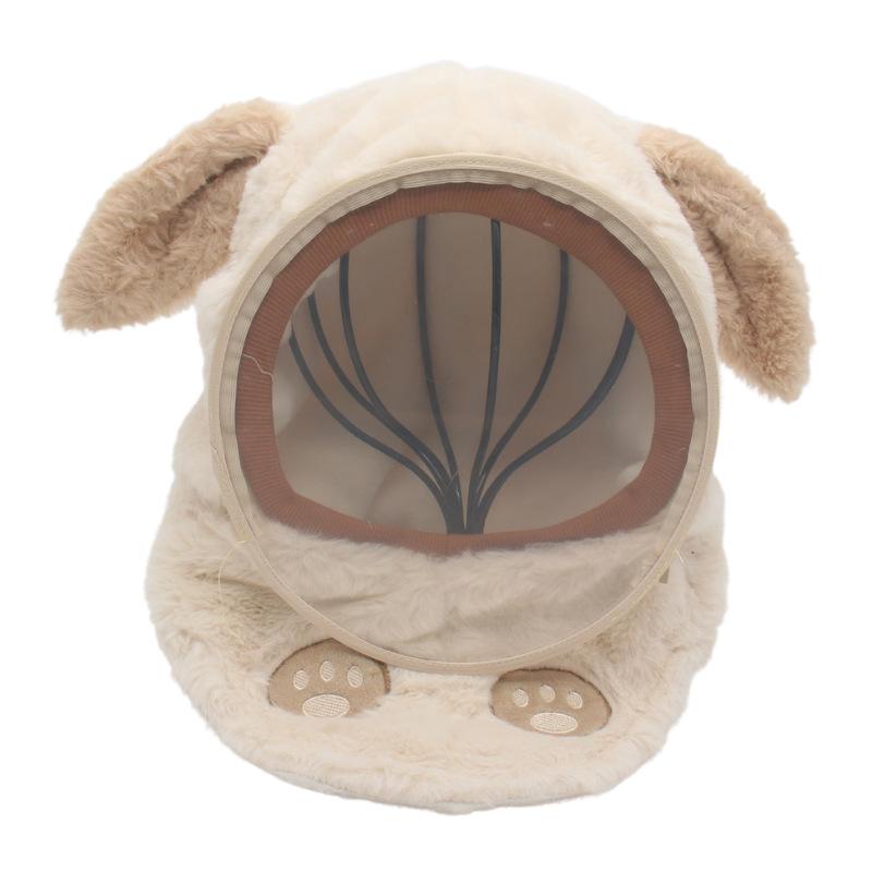 Winter Cute Puppy Scarf Hat Windproof Warm Saliva Protective Hat for Kids Toddlers Winter Hat