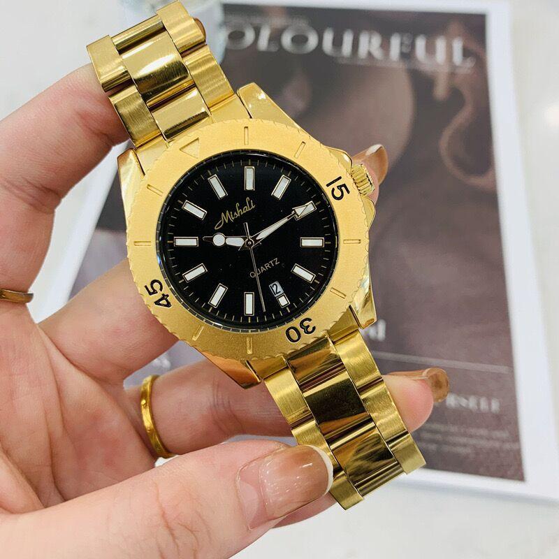 Watch Women S Watch Large Disc Turnable Dial Calendar Luminous Waterproof Quartz Watch Premium Sense Watch золотой