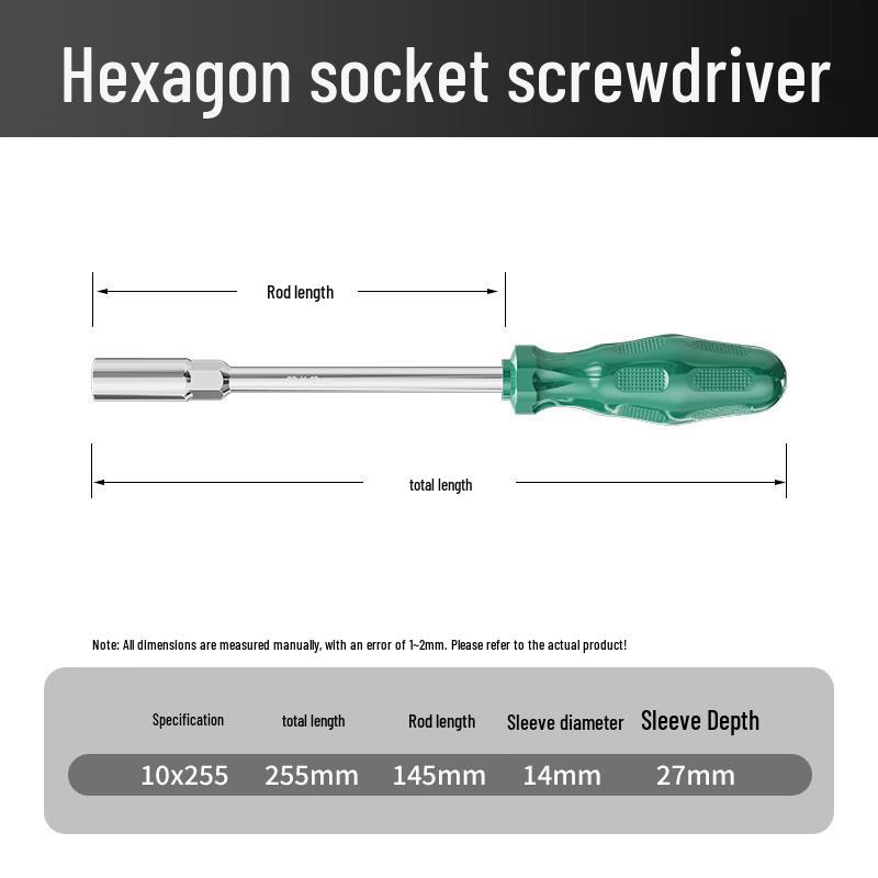 Hexagonal Deep Socket Screwdriver Wrench - High Hardness