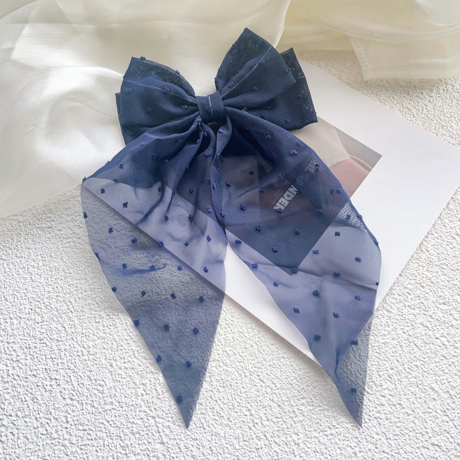 

Oversized Bow Headband Hair Clip For Women Fashion Simple Solid Satin Spring Clip Ponytail Bow Party Gift
