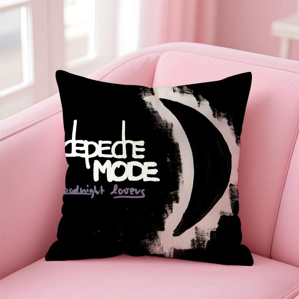 Synth Pop British Band DDepeche MMode Cushion Cover Pillowcase Short Plush Invisible zipper Room Sofa Cushion Cover