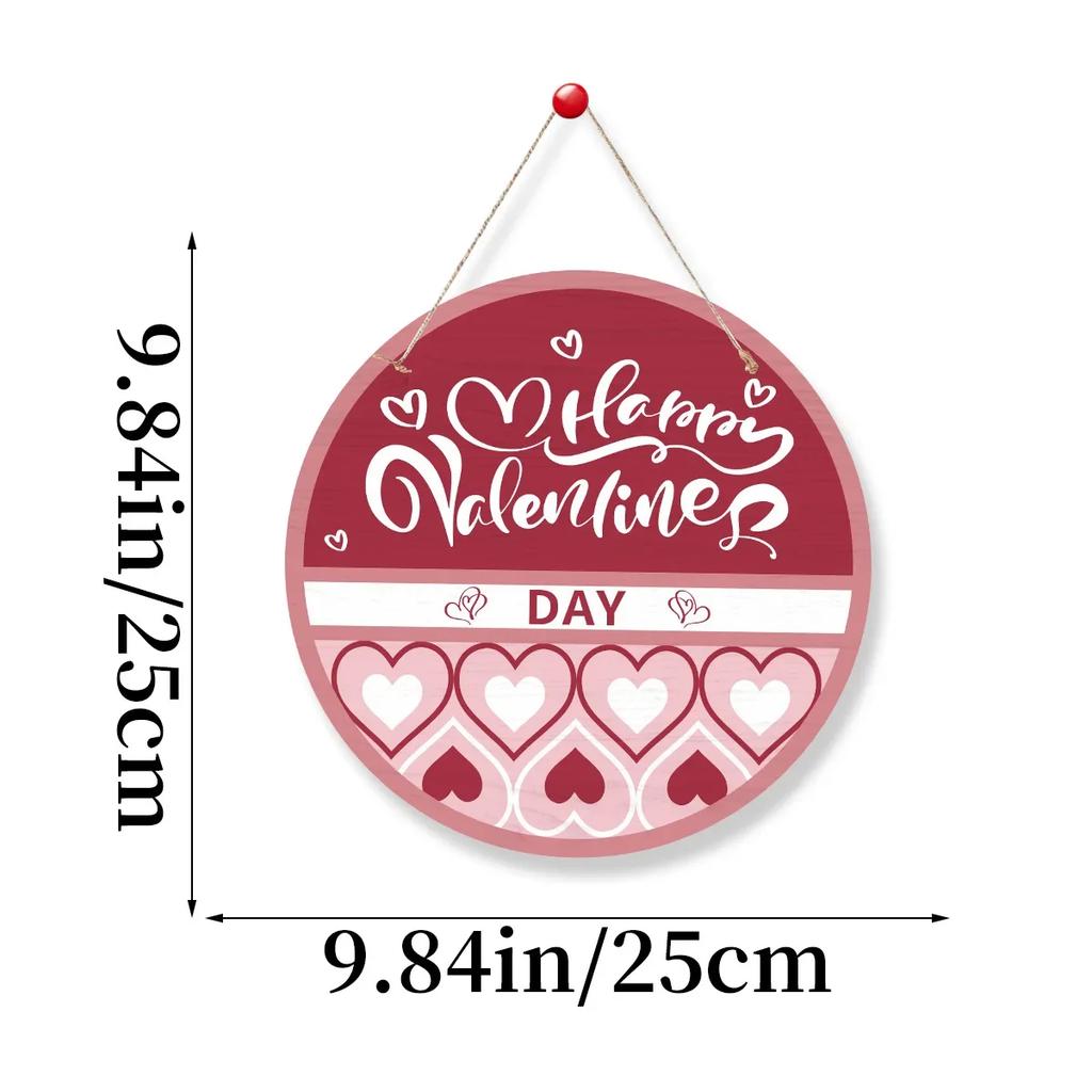 1Pcs Heart Love Happy Valentine's Day Paper Wall Door Hanging Ornaments for Valentine Day Wedding Anniversary Party Decoration