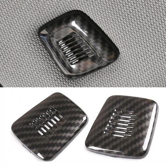 For BMW X5 X6 F15 F16 2014-18 ABS Carbon Fiber Car Roof Speaker Ring Cover Trim