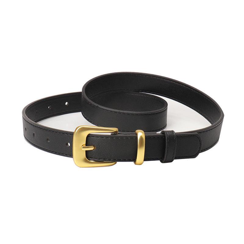Korean-Style Womens Belt: Casual & Simple, High-End Pin Buckle, Perfect for Students & Jeans.