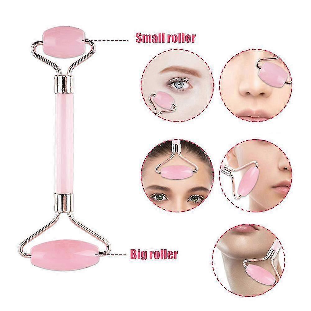Jade Roller Gua Sha, Face Roller, Facial Beauty Roller Skin Care Tools, Rose Quartz Massager For Face, Eyes, Neck, Body Muscle Relaxing And Relieve