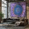 Ethereal Blue  Purple Mandala Tapestry Psychedelic Style Bedroom Wall Hanging Full of Artistic Atmosphere