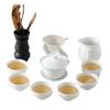 Yuzhuxun Ceramic 7-Piece Gongfu Tea Set with Gaiwan & Douli Cups