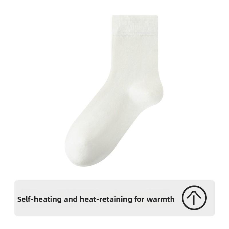 Female Autumn and Winter Thickened Warm Storage Heat Self Heating Deodorant Sweat In The Tube Cotton Socks