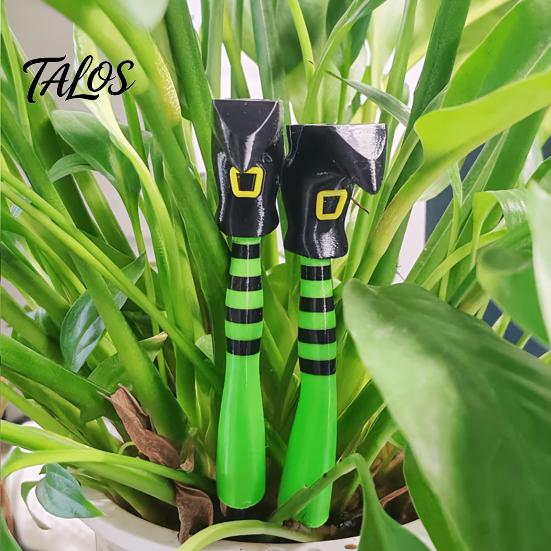 Talos 1 Pair Witch Legs Planter Decorations, Plastic Leg Insert Ornaments, Halloween Flower Pot Decoration for Outdoor Indoor Potted Plants