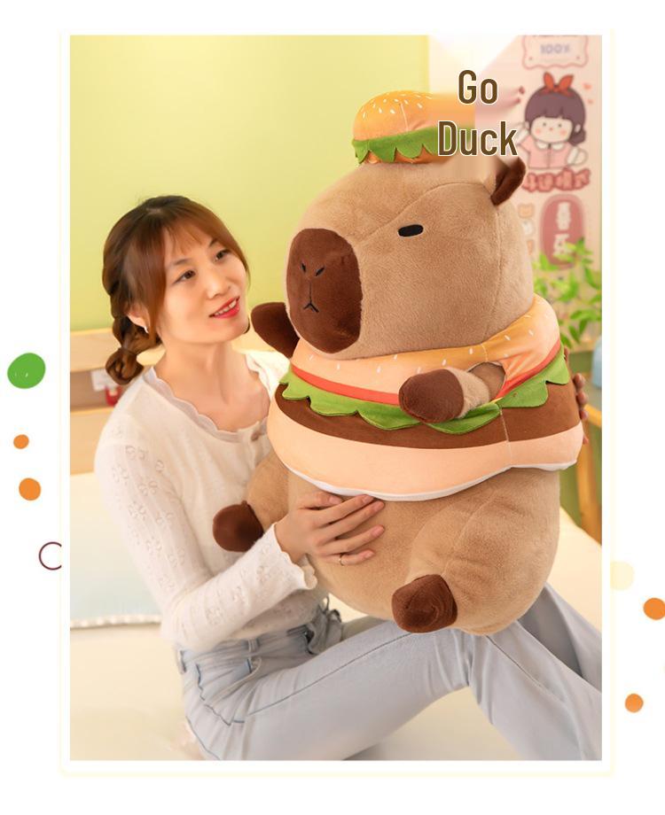 Cute & Funny Capybara Plush Toy with Removable Clothes