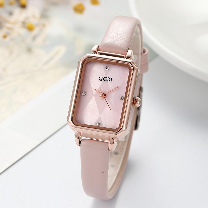 Women'S Watch Fashion High Value Small Square Watch Women'S High Sense Belt Quartz Watch