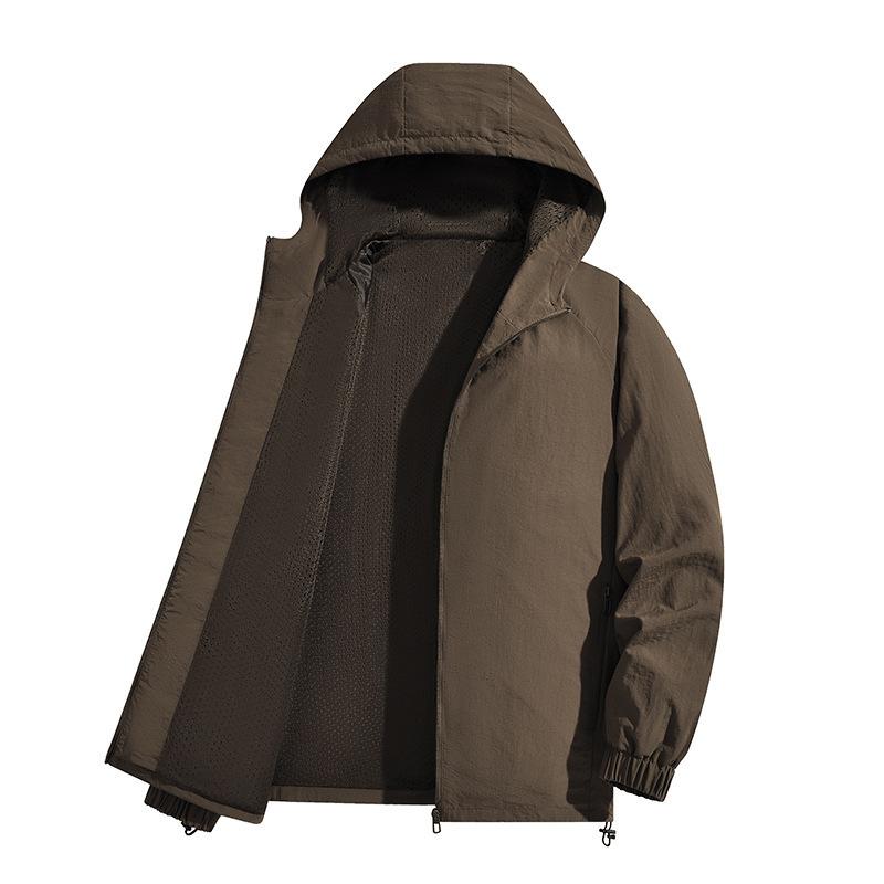 Frühlings- und Herbst Herrenmantel Lässige Herren Einzeljacke Neue lockere Kapuzenjacke