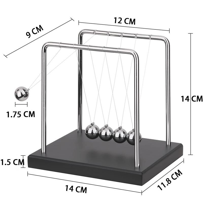 

Колиска Ньютона: Більярдні кулі з нержавіючої сталі - творчий маятник хаосу для зняття стресу та збереження енергії.