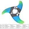  glass   Surfboard Tail Fin, 3 Fins Set with Blue Green Gradient Color, Flexible and Stable for Surfboard Paddle Board, Hollow Waves and Seabeach