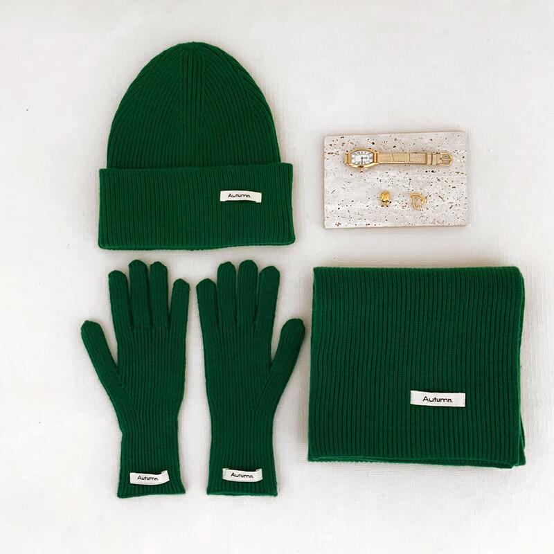 Knitted Hat, Scarf, and Gloves Set