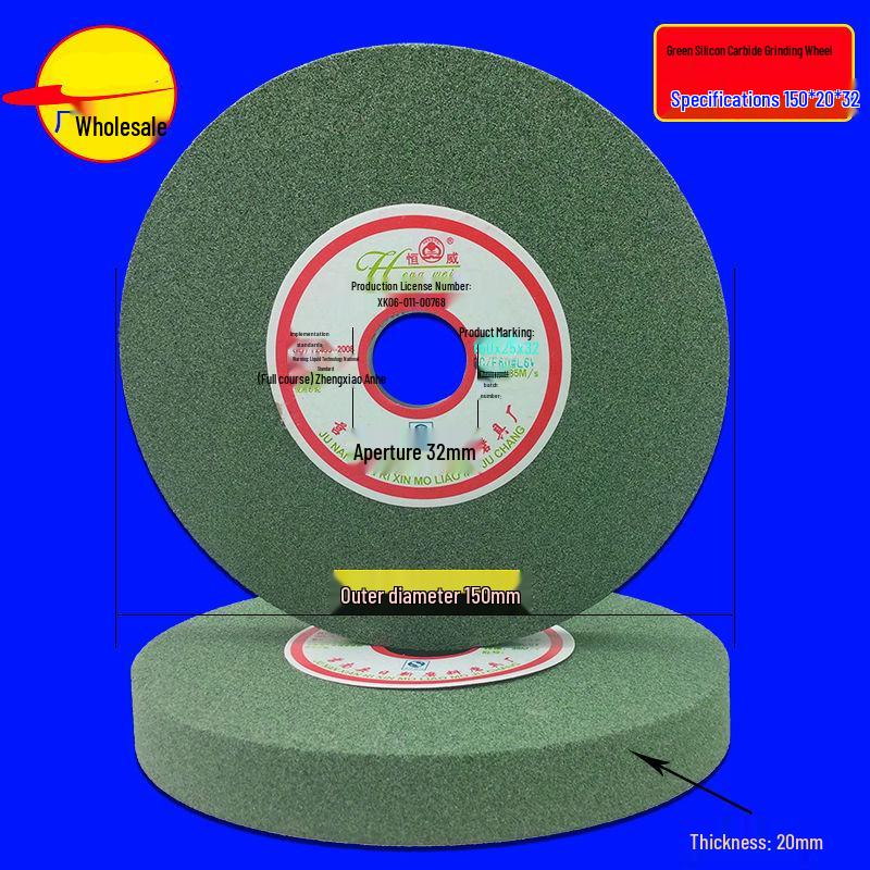 Multi-Material Grinding Wheel: White Corundum, Brown Corundum, Green Silicon Carbide - Perfect for Bench Grinders and Knife Sharpeners