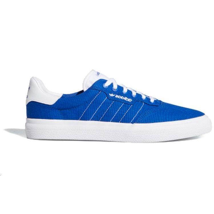 Adidas Originals 3MC Vulc Bequeme Rutschfeste Leichte Low-Top Skate Schuhe Unisex Sneaker Blau Weiß EG8545