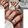 Stylish Heart Shaped Yellow Crystal Ring For Women Adjustable Copper Fashionable Design