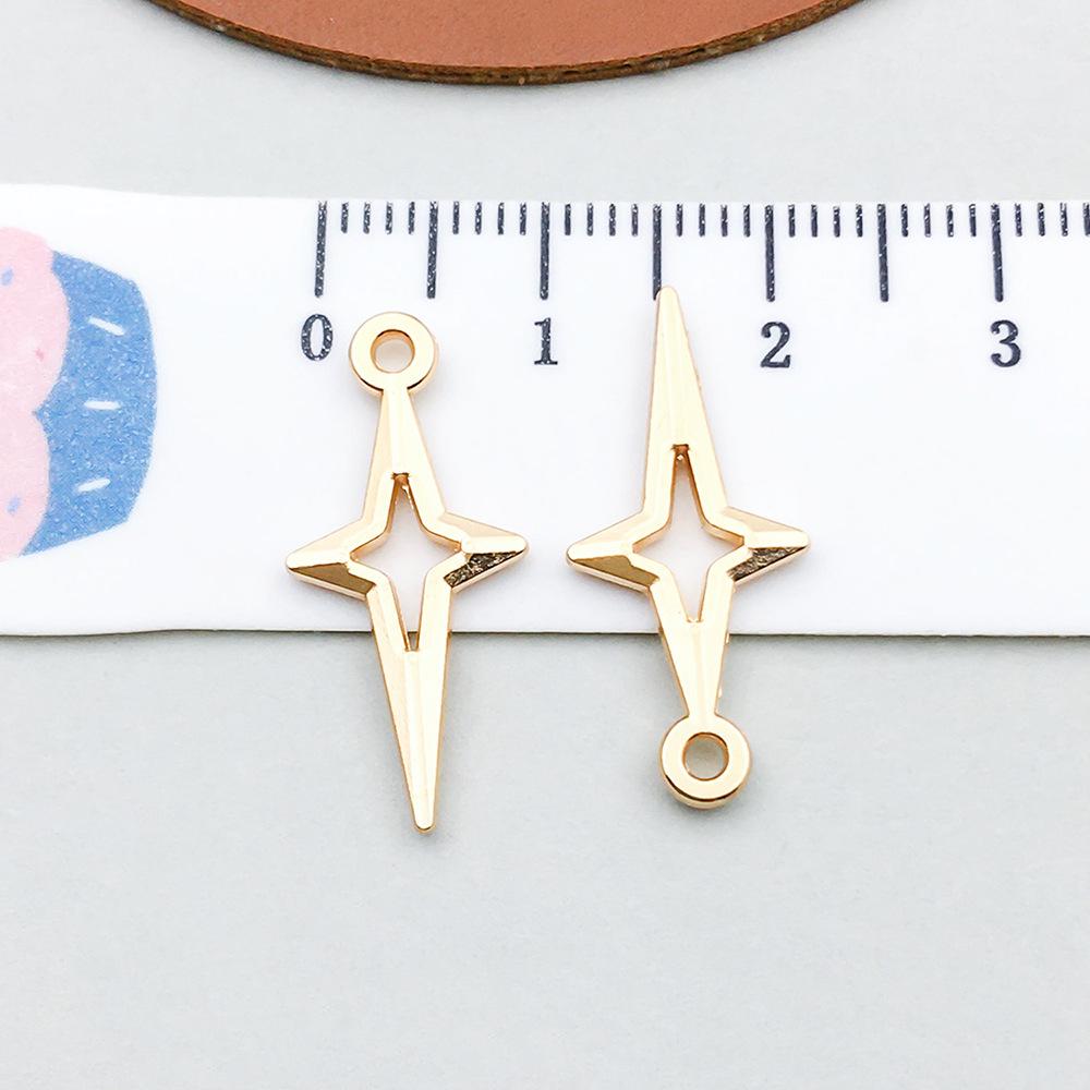 100-Piece Five-Color Alloy Sun, Moon, and Star Pendant Charms for DIY Jewelry