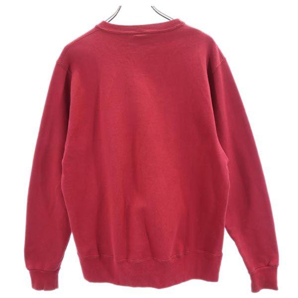 Champion Lata 90. Haft logo Bluza z długim rękawem M Czerwona Podszyta meszkiem Męska Używana