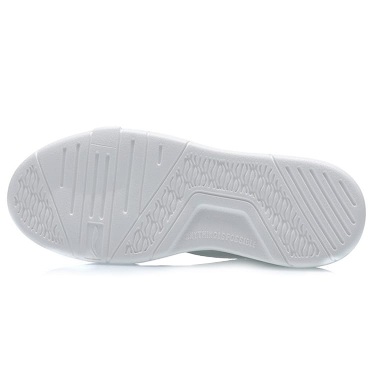 Li Ning Wave Superwave Lo Antidérapant Résistant à l'abrasion Basse top Chaussures de Skateboard Femme Blanc AGCQ228-1