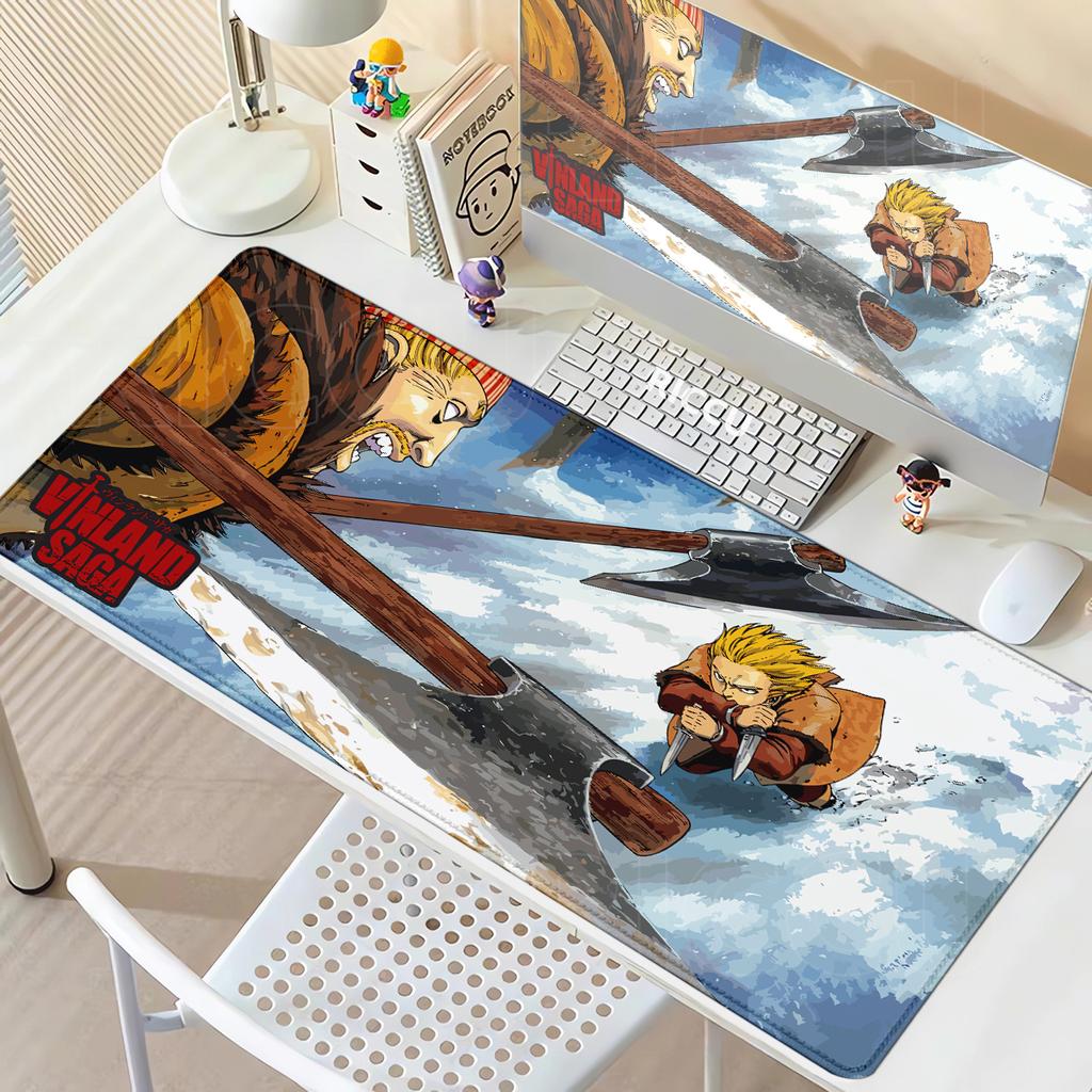 Gamer E-Sport Computer Mauspads Vinland Saga Mauspads Mechanische Tastatur Rutschfeste Gummi-Mauspads PC-Schrank Erweiterte Matten
