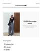 Lu Sheng Unisex Retro Striped Grey Casual Pants - Old Money Style Loose Western Trousers